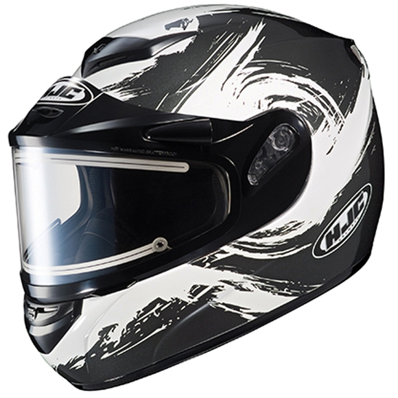 HJC Black and White Motorcycle Helmet - Picture 1 of 7